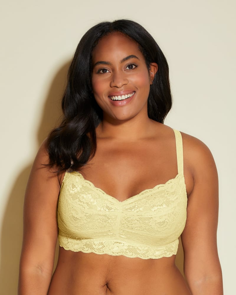 Front of a model wearing a size 1X Sweetie Lace Bralette in Mignonette by Cosabella. | dia_product_style_image_id:274480